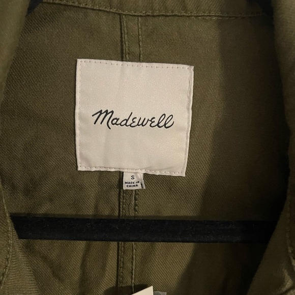 Madewell green jacket cinch waist nwt size s - Picture 5 of 7